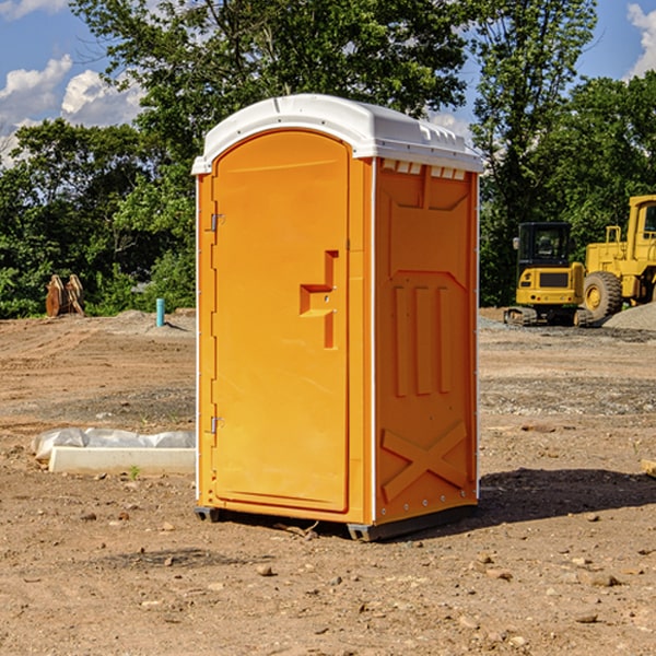 how often are the portable restrooms cleaned and serviced during a rental period in Dallas OR